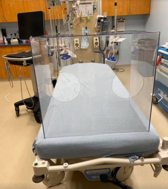 Intubation Box - Acrylic Sneeze Guard For Hospitals